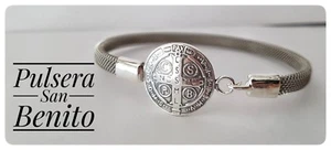 PULSERA SAN BENITO PLATA DE LEY SAN BENITO SILVER BRACELET OF LAW SAN BENITO - Picture 1 of 5