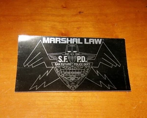 Vintage Marshal Law Sticker 1997 San Futuro Police Dept SFPD Patt Mills O'Neill - Bild 1 von 7