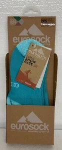 TODDLER KIDS EUROSOCK SNOW BASE OTC SKI SOCKS (TURQUOISE) XS - SIZES 1-3 - Picture 1 of 2