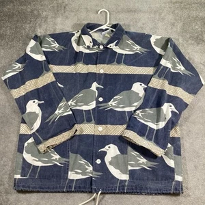 Vintage Michigan Rag Co Jacke Herren L/XL Möwe Allover Print 80er 90er Resort Strand - Bild 1 von 8