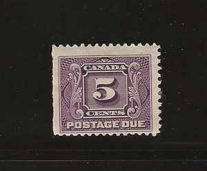 Kanada Scott #J4 postfrisch Falz 1906 Portogebühren 5c violett og gerader Rand fein - Bild 1 von 2