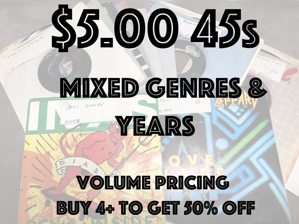 $5 45s - Mixed Genres & Years -G to NM Cond. -Volume Pricing - PV 1000-1999 - Image 1 of 1