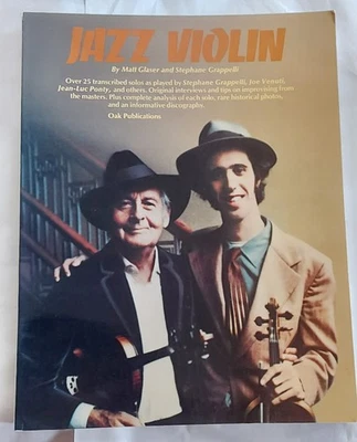 Jazz Violin by Matt Glaser and Stephane Grappelli Oak Publications 1981 USA - Image 1 of 4