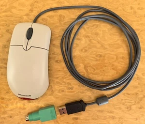 MICROSOFT Wheel Mouse Optical USB und PS/2 PS2 / X802382 / Quarz / VINTAGE RETRO - Bild 1 von 7