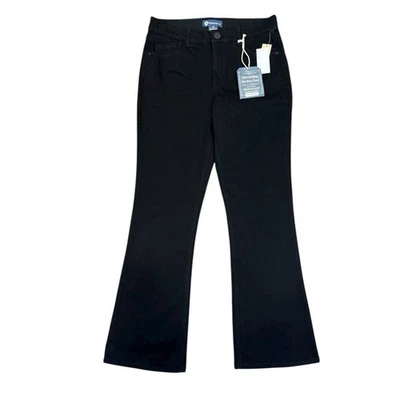 Democracy Itty Bitty Boot Cut Jeans Womens Size 12 Black Stretch Denim - Image 1 of 4