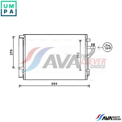 CONDENSER AIR CONDITIONING HY5280D FOR HYUNDAI ix35/SUV TUCSON/IX35/II  KIA - Image 1 of 4