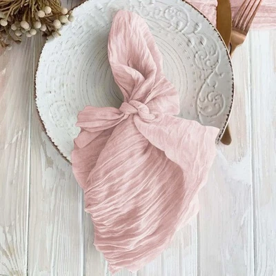 60 Packs Gauze Cheesecloth Napkins 20 x 20 Inch Dusty Pink Rustic Boho Soft C... - Image 1 of 4