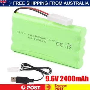 2400mAh 9.6V KET 2P Plug Ni-MH AA Battery + USB charger Cable for Car Boat RC - Picture 1 of 13
