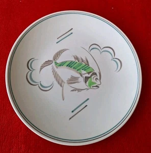 Poole Pottery Ruth Pavely Art Deco Fish Motif Plate - Picture 1 of 3
