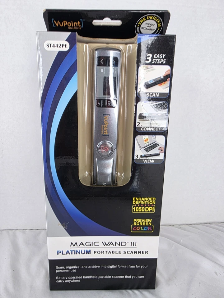 VuPoint Solutions Magic Wand III 3 Platinum Portable Scanner ST442PE New In Box - Image 1 of 1