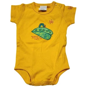 Y2K The Very Hungry Caterpillar Bodysuit Carter's Baby Clothes Yellow Size 3/6 M - Picture 1 of 4