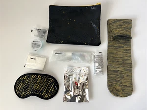 COLE HAAN AMERICAN AIRLINES amenity kit bag 3LAB Collection Black Yellow - Picture 1 of 10