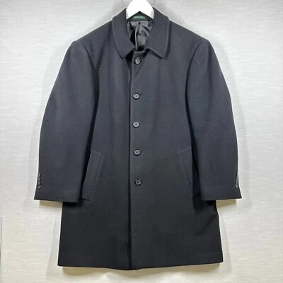 Abrigo Ralph Lauren Cachemir Para Hombre 42 S Negro Clásico Informal Negocios Formal Italia Foto 1 de 4