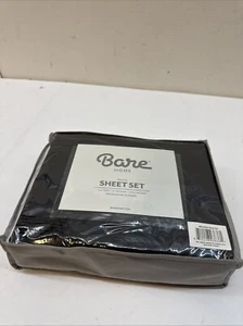 Bare Home Double Brushed Deep Pocket Sheet Set Black Full XL - Picture 1 of 3