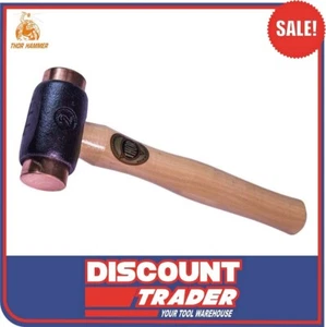 Thor 04-312 Size 2 Copper Face Hammer 1260g 2.75lb 38mm Face Wooden Handle TH312 - Picture 1 of 2