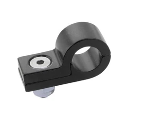 Abrazadera de manguera de aluminio negro Billet P Clip - 6,4 mm 1/4" (línea de freno de combustible) P-Clip - Imagen 1 de 5