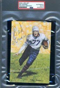Red Grange PSA DNA Signed Goal Line Art Card GLAC Autograph - Picture 1 of 1