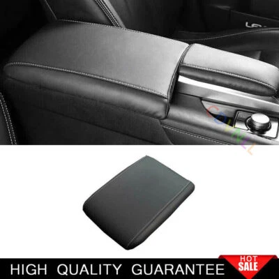 Para Lexus RX350 450h 2016-2022 Cuero Negro Consola Apoyabrazos Caja Tapa Cubierta Borde Foto 1 de 4
