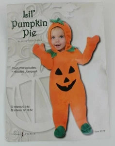 Living Fiction Infantil Lil Calabaza Pastel Con Capucha Naranja Mono Disfraz Halloween - Imagen 1 de 3