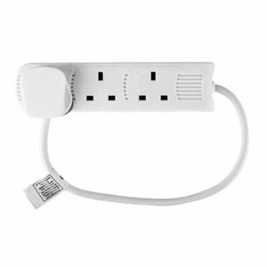 3 Way/Gang 0.5 Meter Extension Lead Cable Socket UK Mains Power Electric Plug  - Picture 1 of 3