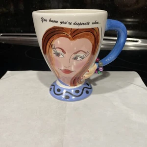 YOUNG'S HEARTFELT KITCHEN CREATIONS WOMAN ARM HANDLE Cocktail Hour COFFEE MUG - Bild 1 von 4