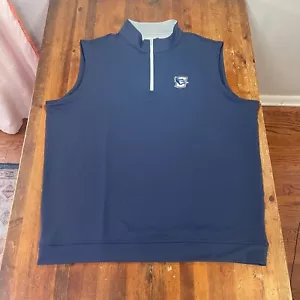 Creighton Bluejays Vest Mens XXL Blue Pullover 1/4 Zip Peter Millar Golf - Picture 1 of 13
