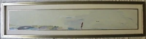 Ernesto TRECCANI (Milano 1920-2009) Figura in riva al mare olio su TELA cm20x130 - Foto 1 di 17