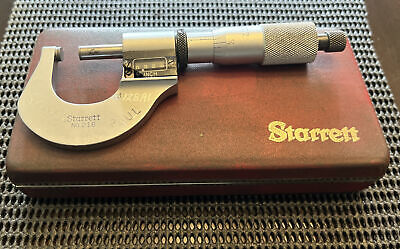Starrett Micrometer No. 216 Micrometer Machinist Tool - 1  With Case • 13.50$