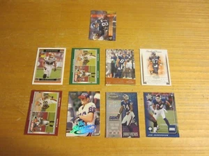 Joe Jurevicius Lote de 9 DIFERENTES Tarjetas Coleccionables con 1 INSERTO NFL Browns, Giants - Imagen 1 de 2