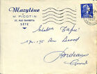 34 Cete Enveloppe Marylene Picotin Ets Tapie Bordeaux 1957