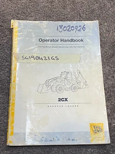 JCB  Operator Handbook 2CX Backhoe Loader 3801/8800 Issue 6 Jan04 - Imagen 1 de 4