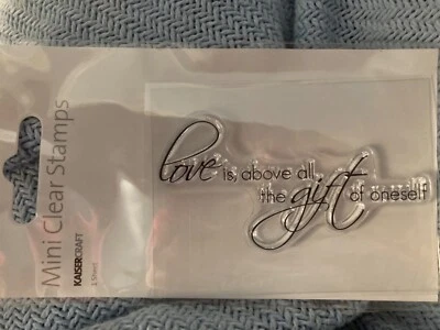 Mini sello transparente Kaisercraft -NUEVO EN PAQUETE- Amor, familia, amistad, matrimonio Foto 1 de 2