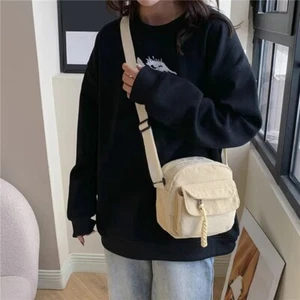 Waterproof Crossbody Bag Corduroy Messenger Bags Cute Tote Handbags - Picture 1 of 16