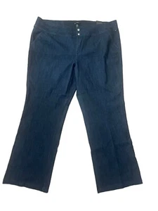 NEW Roz & Ali Jeans Trousers Women's Plus Size 24 Dark Straight Leg High Rise - Picture 1 of 8