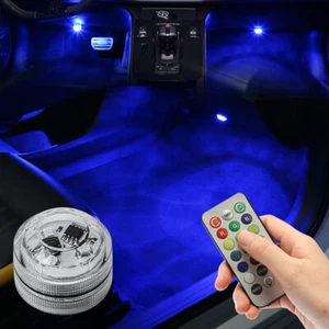 Colorful Car Atmosphere Light LED Decor Lamp Remote Control Interior Accessories - Imagen 1 de 12