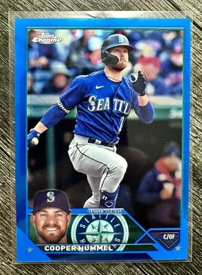 2023 Topps Chrome Cooper Hummel Blue Color Match Refractor /150 #USC120 Mariners - Image 1 of 3