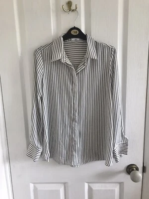 Mango Black and White Striped Shirt - Image 1 of 3