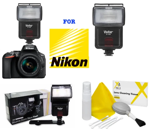 HD XENON SPEEDLITE WIRELESS ZOOM SWIVEL FLASH FOR NIKON  D3400 D5600 DSLR - Image 1 of 4
