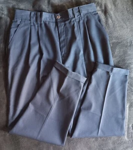 Pants 18W New Chic Pleated Dress Petites Navy Womans Slacks - Picture 1 of 4