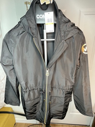 Giacca leggera nera donna Michael Kors taglia M con cappuccio