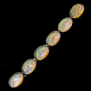 VTG Dragons Breath Glass Cabs Brooch Sterling Silver, Small But Mighty Flash - Picture 1 of 19
