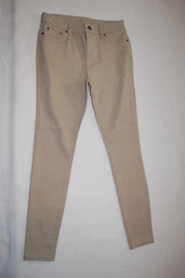 Womens Pants BEIGE DENIM JEGGINGS Mid-Rise SKINNY FIT Rear Pockts SIZE 4 6 10 12 - Image 1 of 3