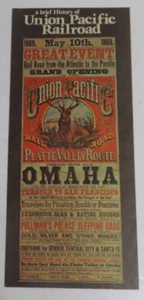 Union Pacific Railroad Breif historia años 80? folleto / folleto - Imagen 1 de 1