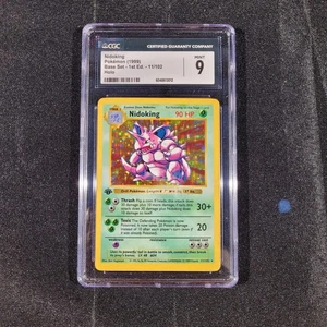 Nidoking 11/102 - Base Set Shadowless Holo - 1. Edition - CGC 9 MINT - Bild 1 von 10