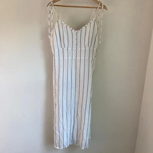 Abercrombie & Fitch women's linen blend dress size XLT pre-owned - Picture 1 of 10