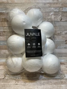 NEU 12er Pack 4" weiße Styropor Schaum Kugeln Zum Selbermachen Handwerk Kunst Projekt Juvale rund - Bild 1 von 5