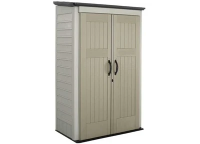 Rubbermaid 1887157 4' x 2.5' Vertical Shed - Sandstone - Image 1 of 4