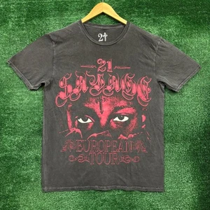 21 Savage European Tour Hip-Hop T-Shirt Size Medium - Picture 1 of 4
