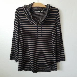 Soft Surroundings Womens M Striped Cowl Neck Sweater Tunik Pullover Long Sleeve - Picture 1 of 9