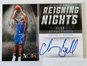 Chauncey Billups 2021-22 Panini Noir Reigning Nights Autograph Auto /99 - Picture 1 of 2